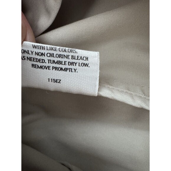 Eileen Fisher Khaki Cotton Utility Blazer Mock Collar Button Down Sz Petite PP - Picture 8 of 8